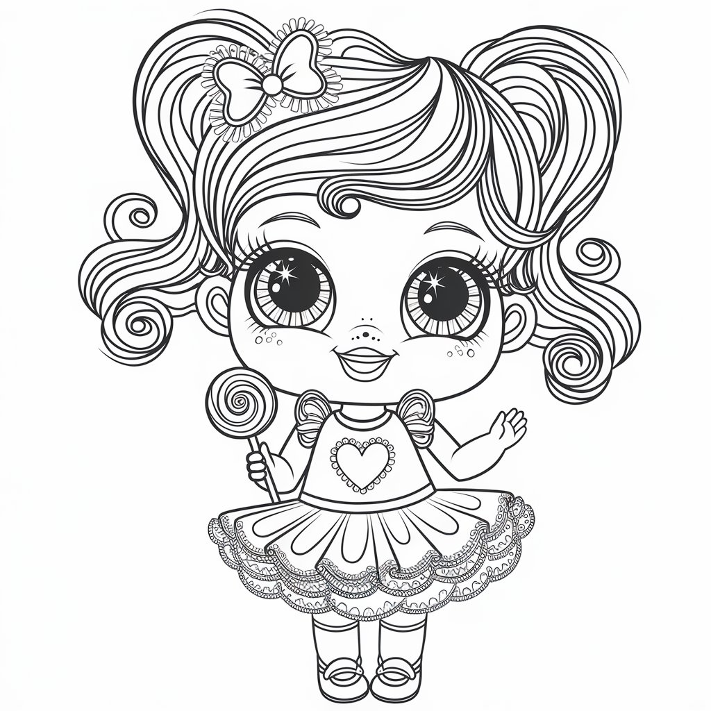 desenho para colorir menina