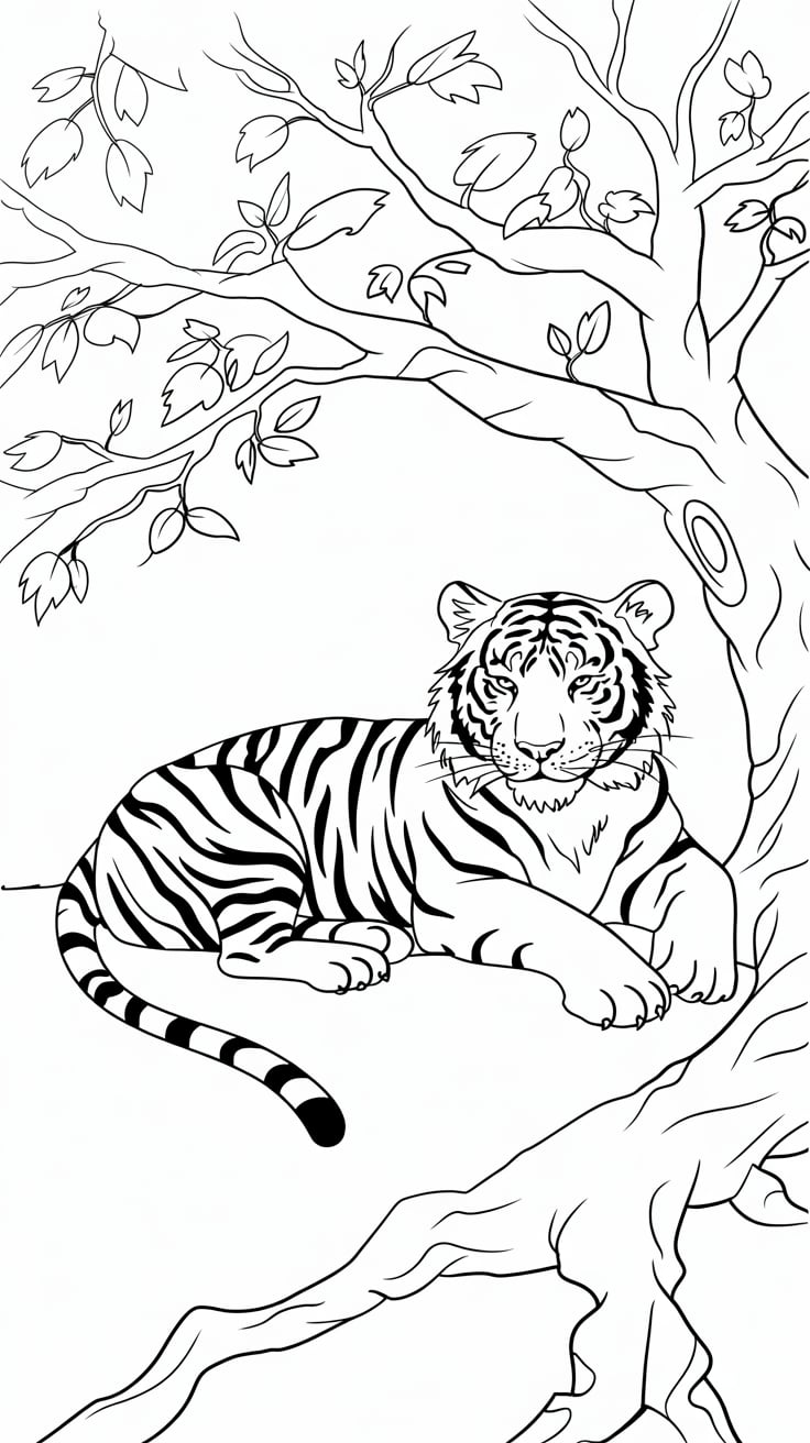 imagem tigre para colorir