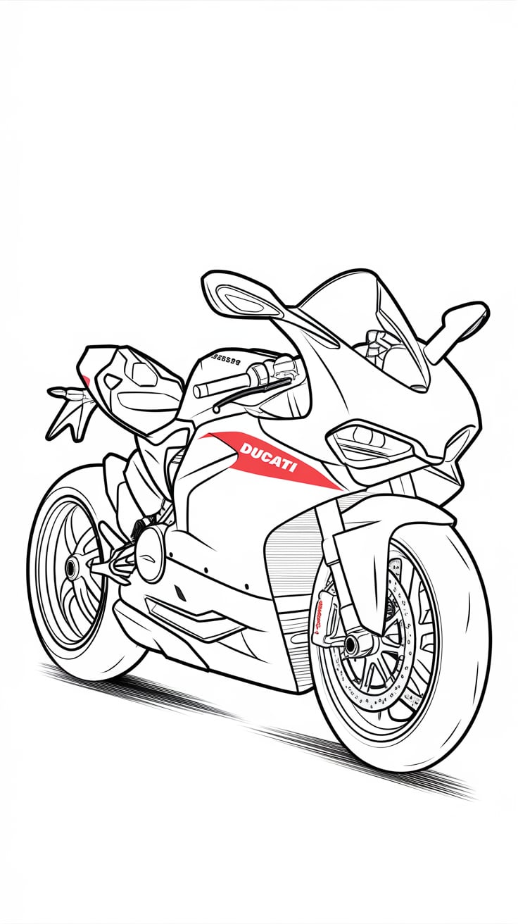 desenho de moto colorido