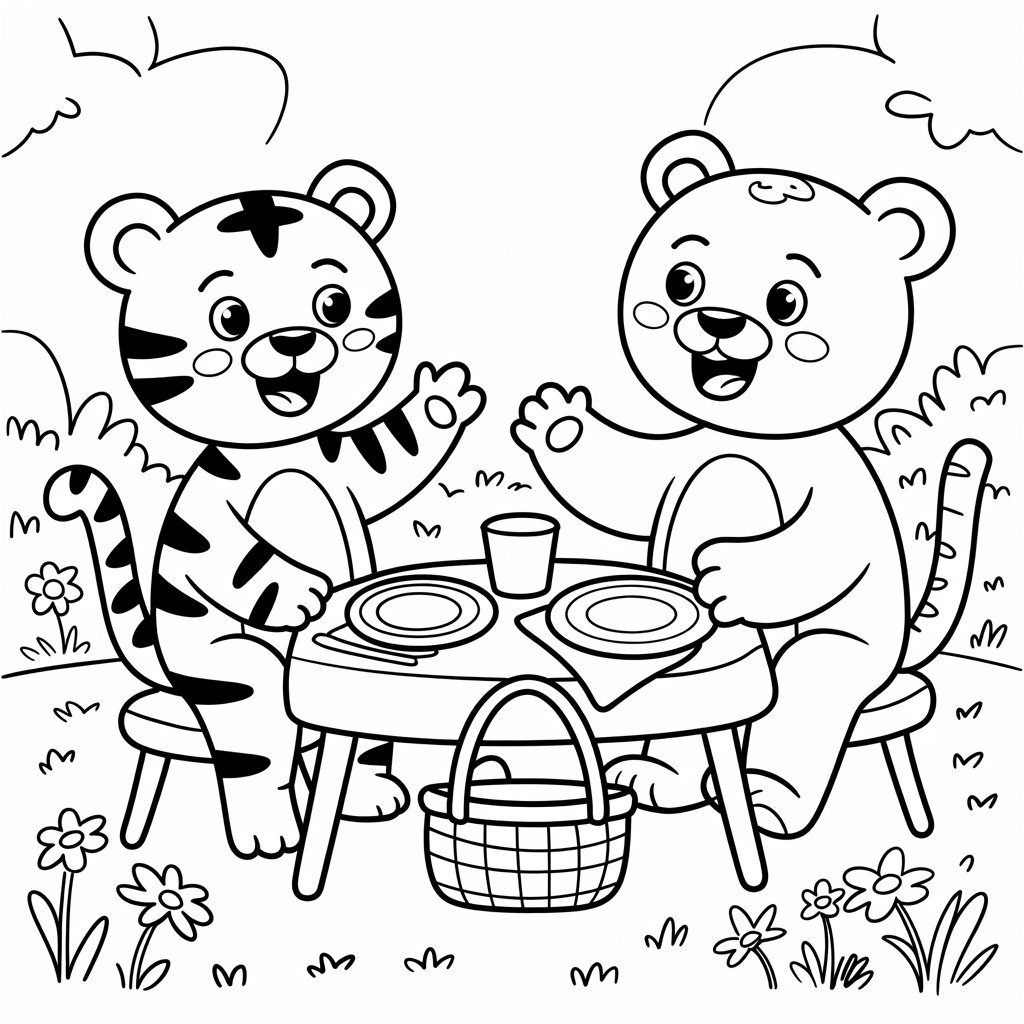 tigre dente de sabre desenho para colorir