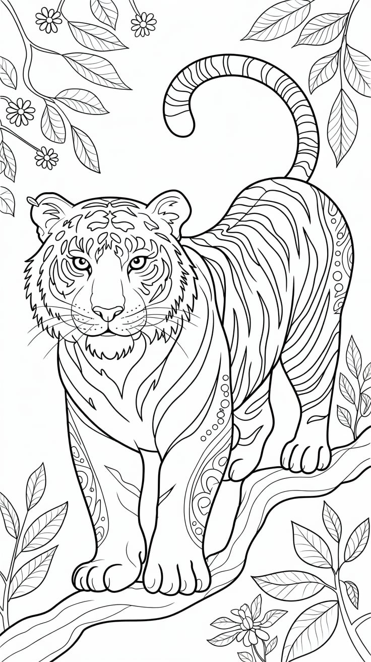tigre para colorear