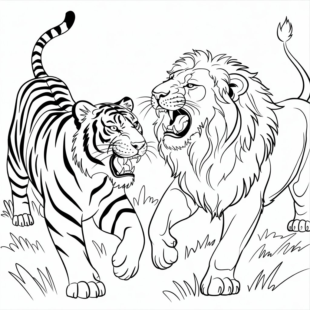 desenho de tigre para colorir