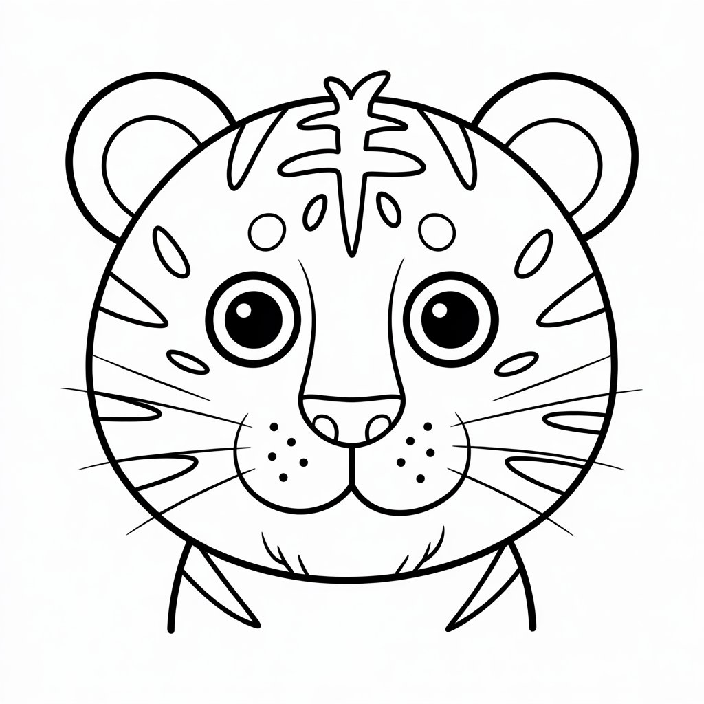 desenho para colorir de um tigre
