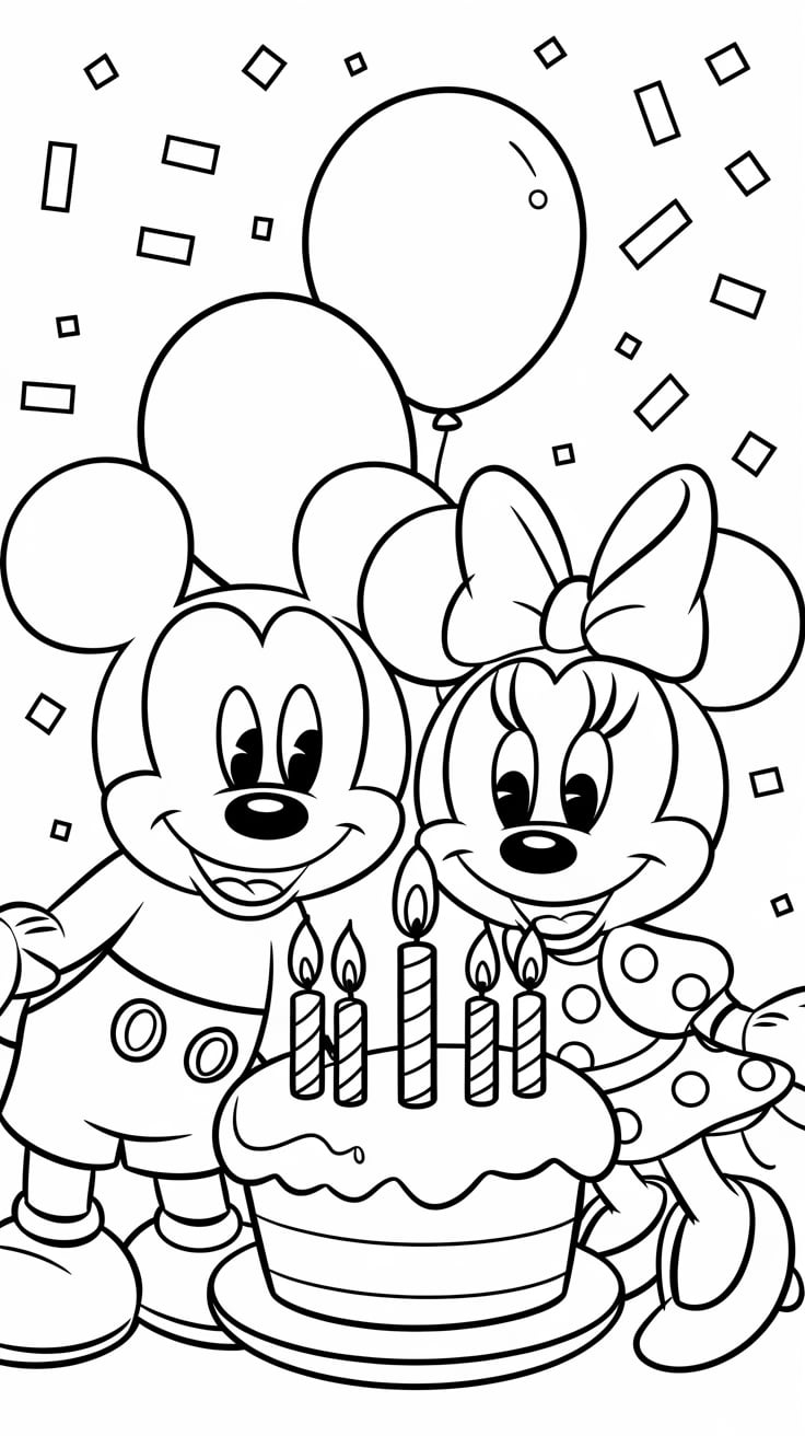 desenhos para colorir da minnie e mickey