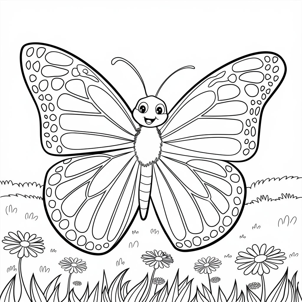 desenho de borboleta para colorir e imprimir