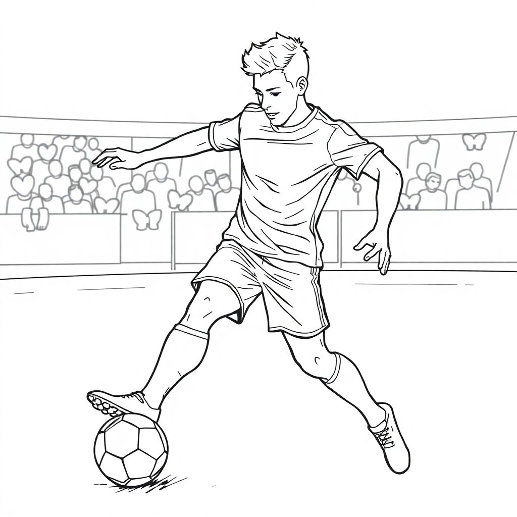 desenho futebol para colorir