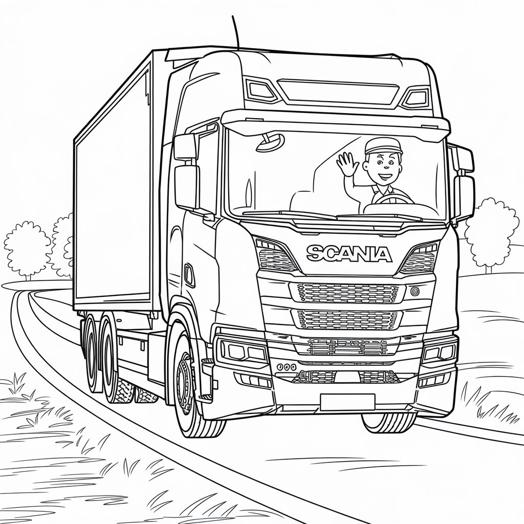 desenhos de caminhão volvo para colorir