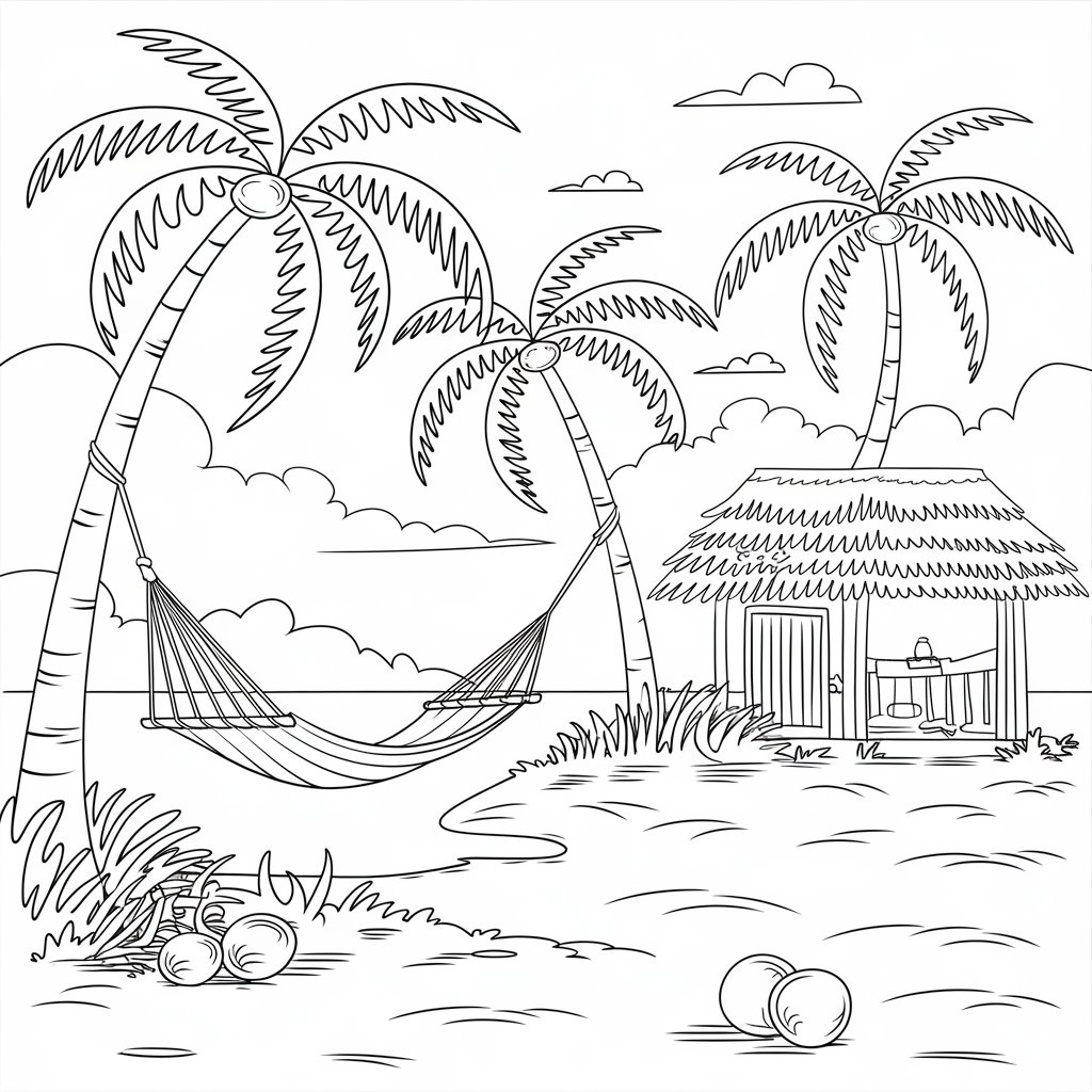 desenhos para colorir do verão