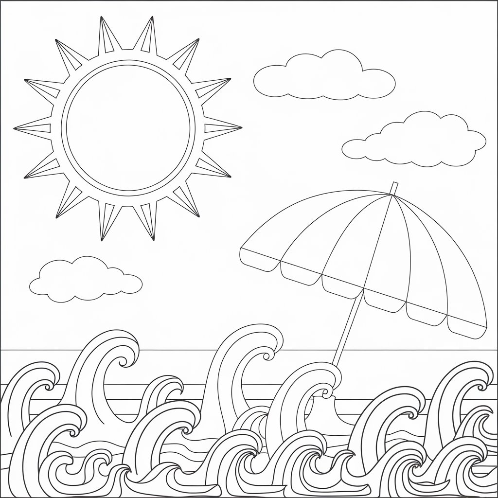 desenho do verão para colorir