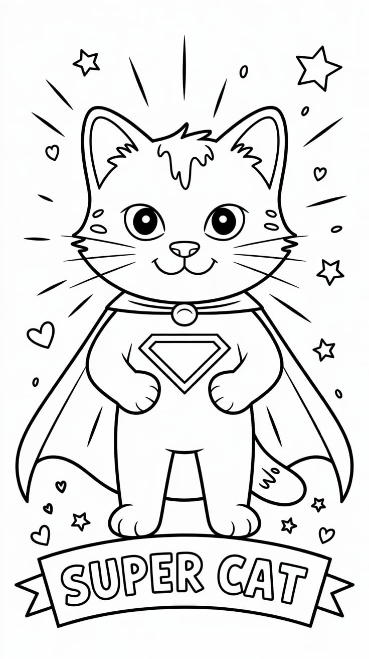 gatos desenho para colorir