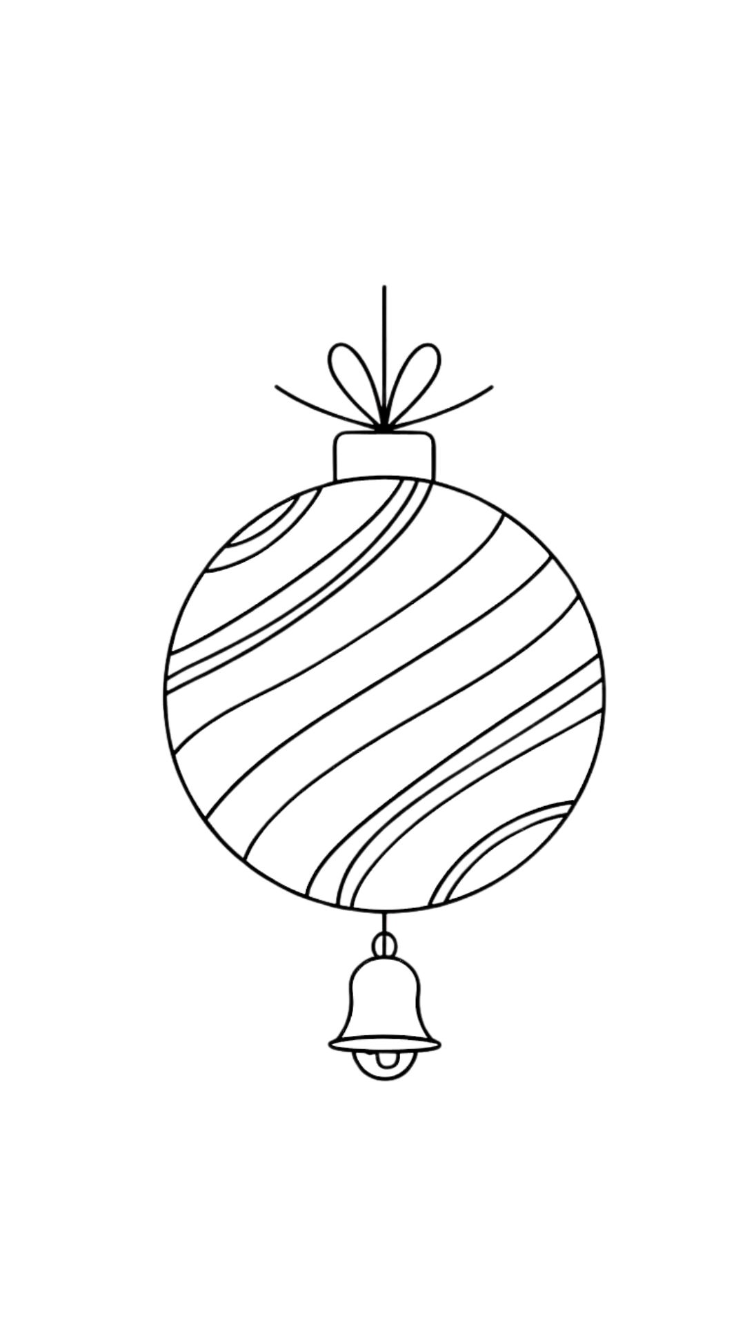 desenhos de bolas de natal para colorir
