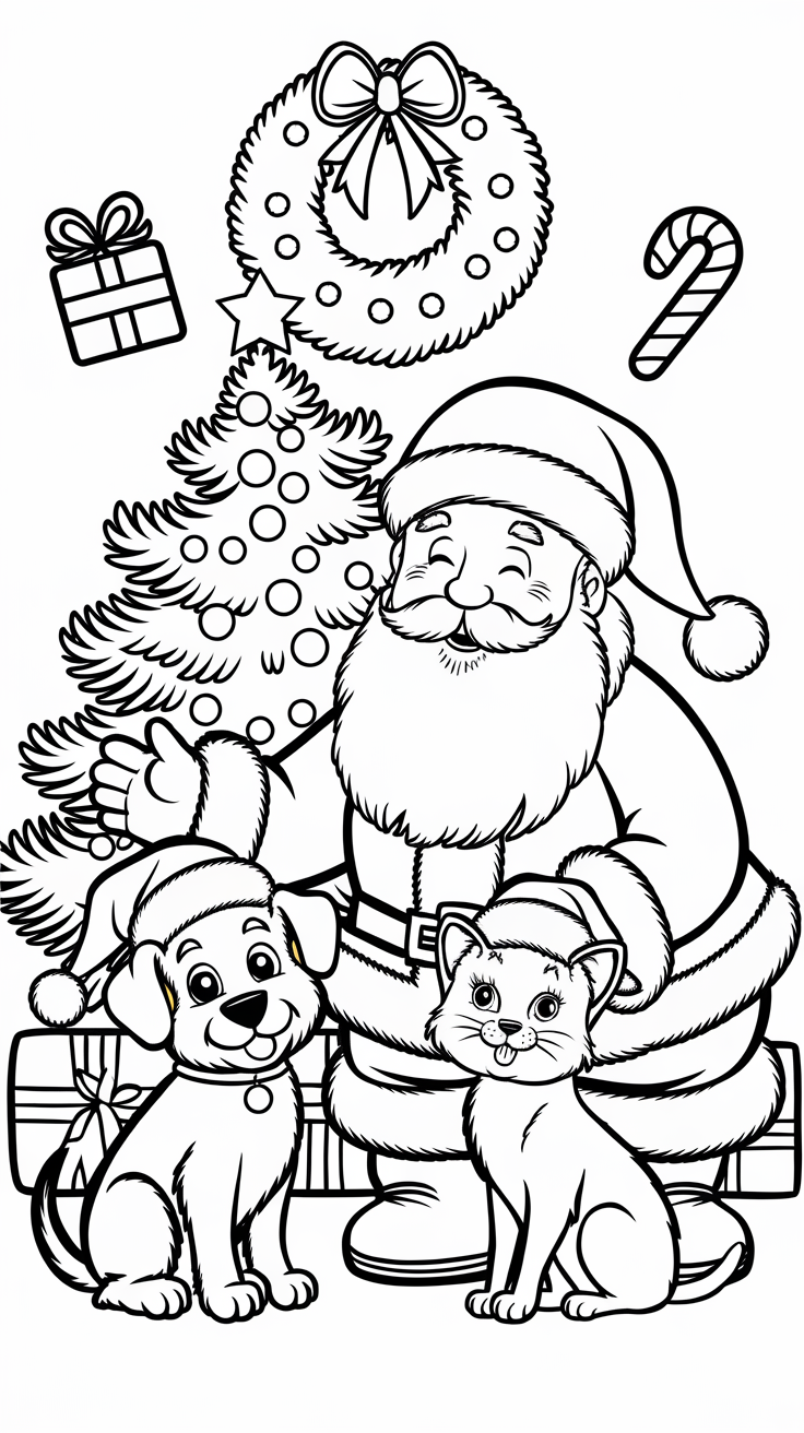 papai noel para colorir imprimir