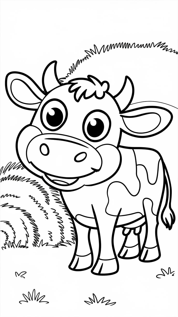imagem de vaca para colorir