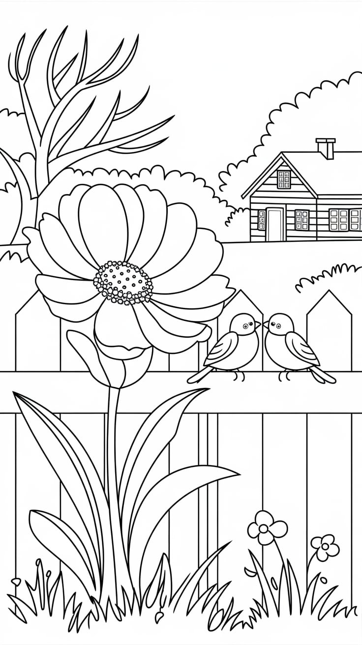 desenhos de primavera para colorir e imprimir