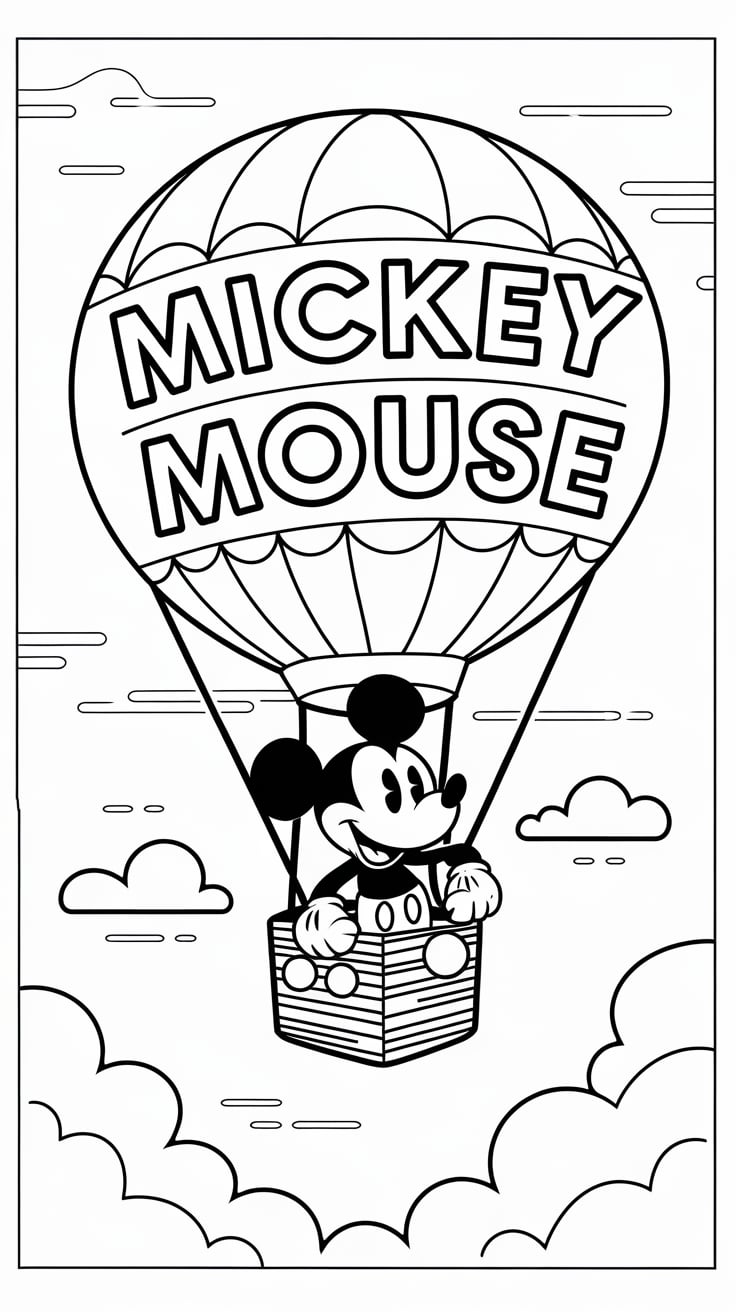 desenho para colorir minnie e mickey