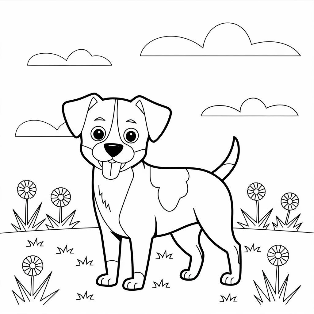 desenho cachorros para colorir