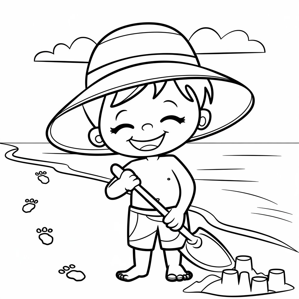 desenhos de férias para colorir e imprimir