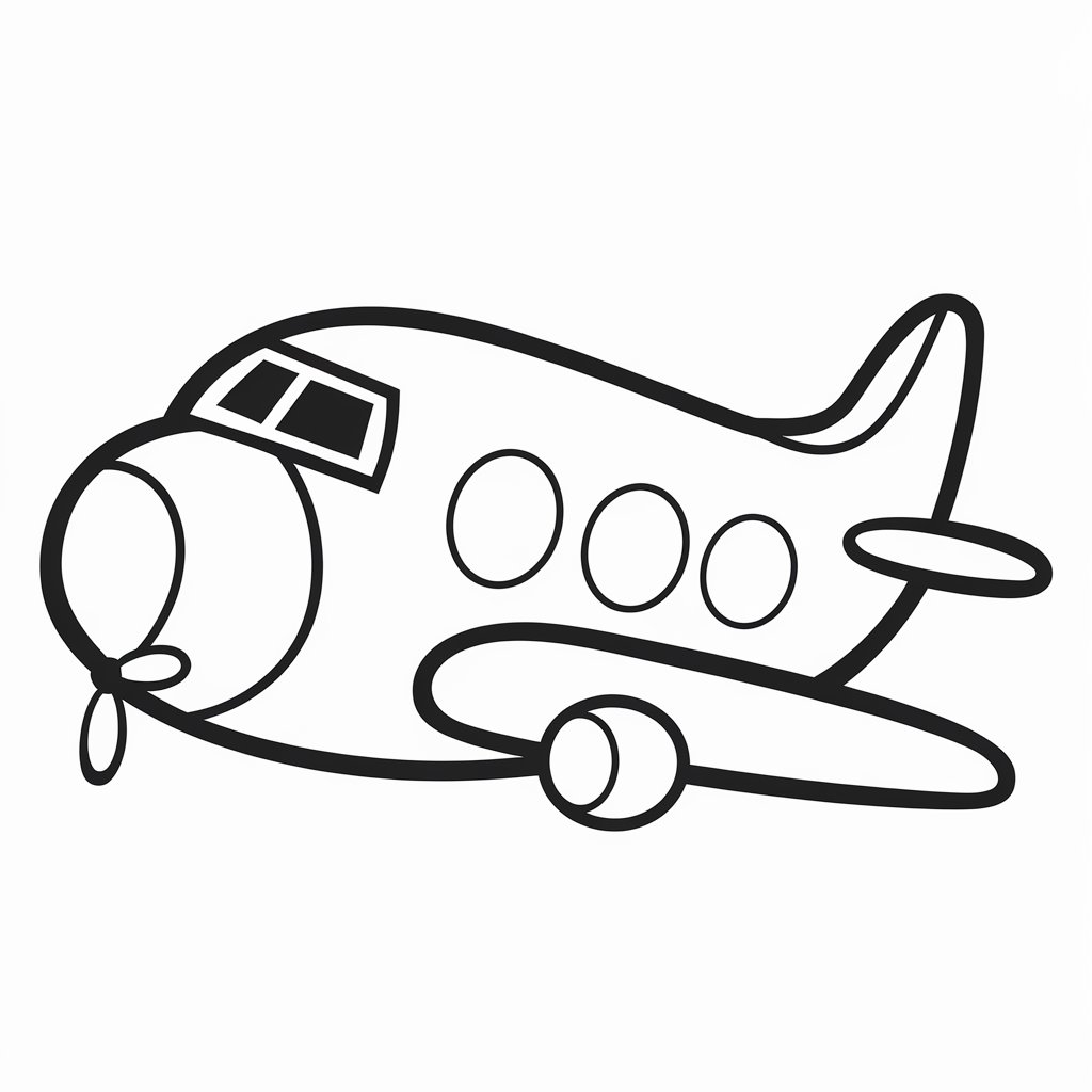 desenho de avião colorido