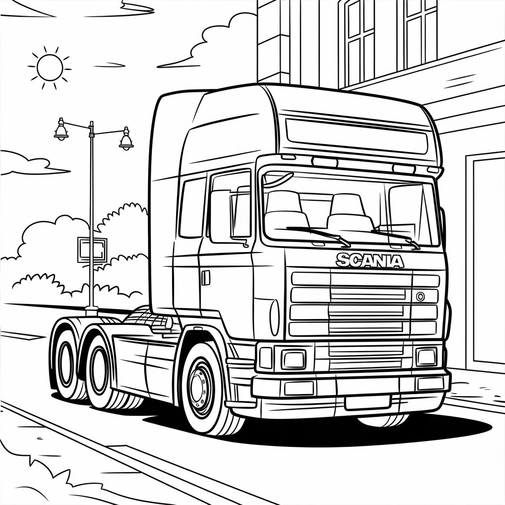 desenho de caminhão volvo para colorir