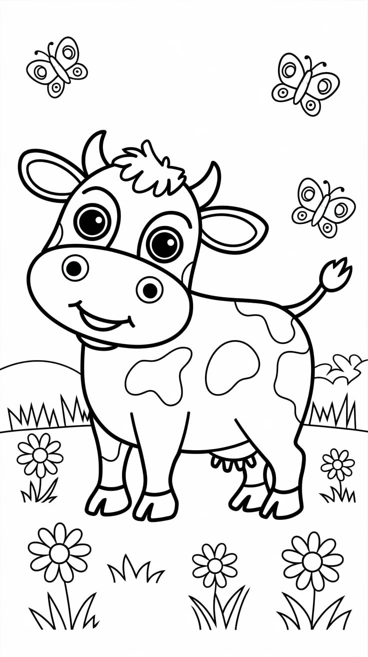 desenhos de vacas para colorir e imprimir