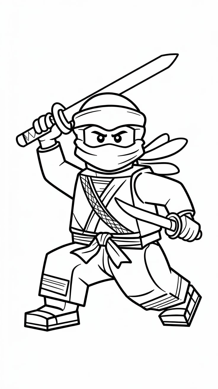 lego ninja para colorir