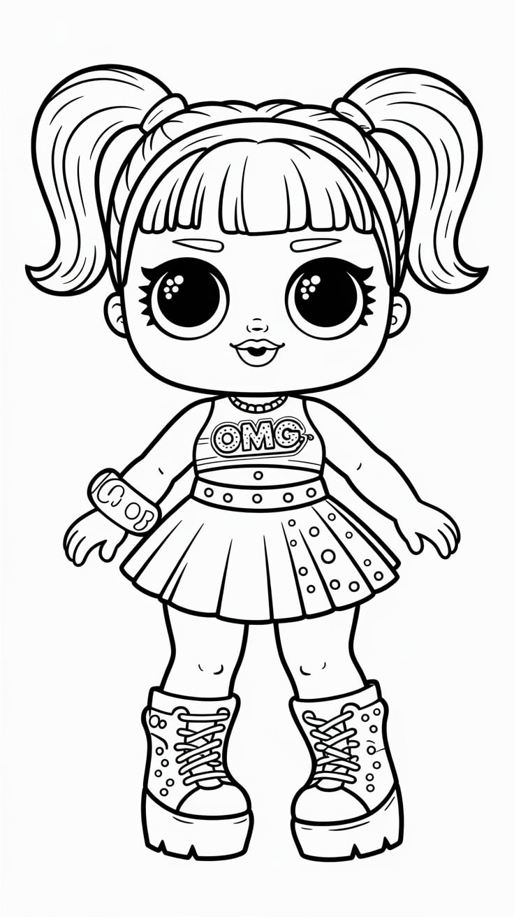 desenho para colorir lol omg