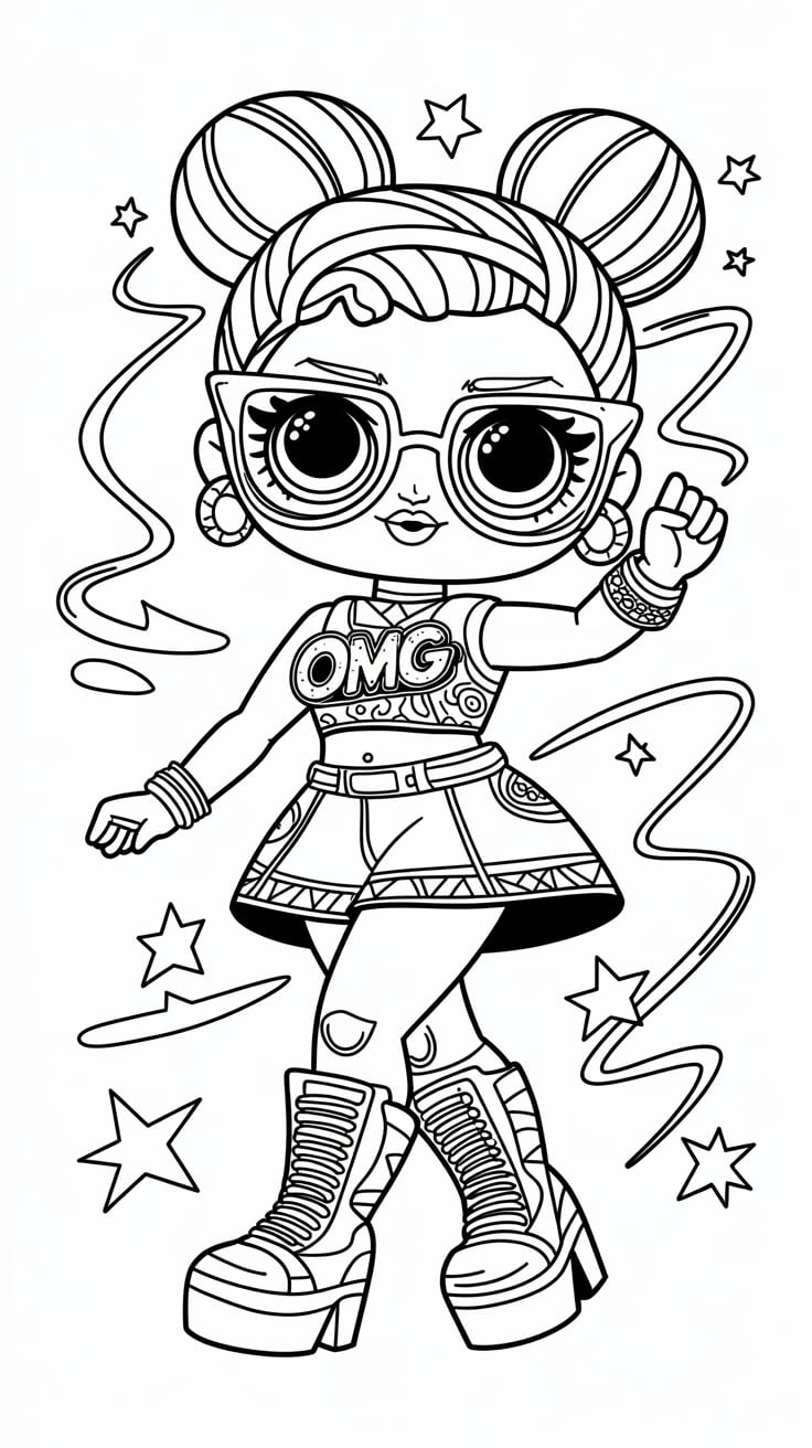 desenho para colorir lol bebe