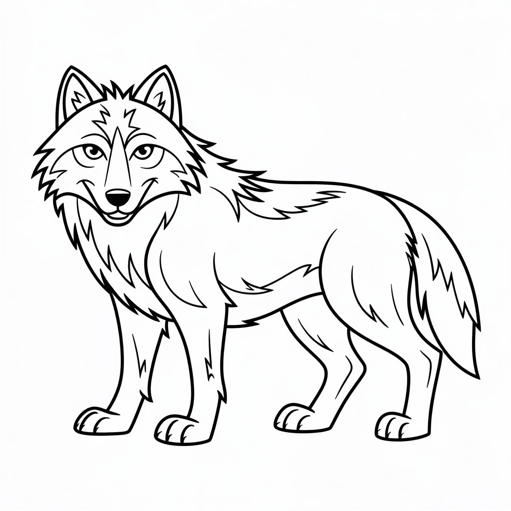 desenhos para colorir lobo