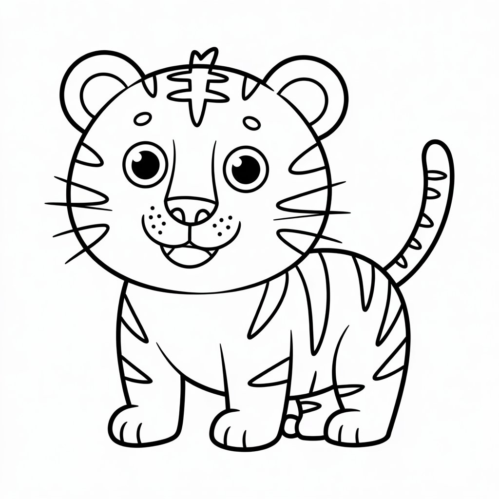 tigre desenho para colorir