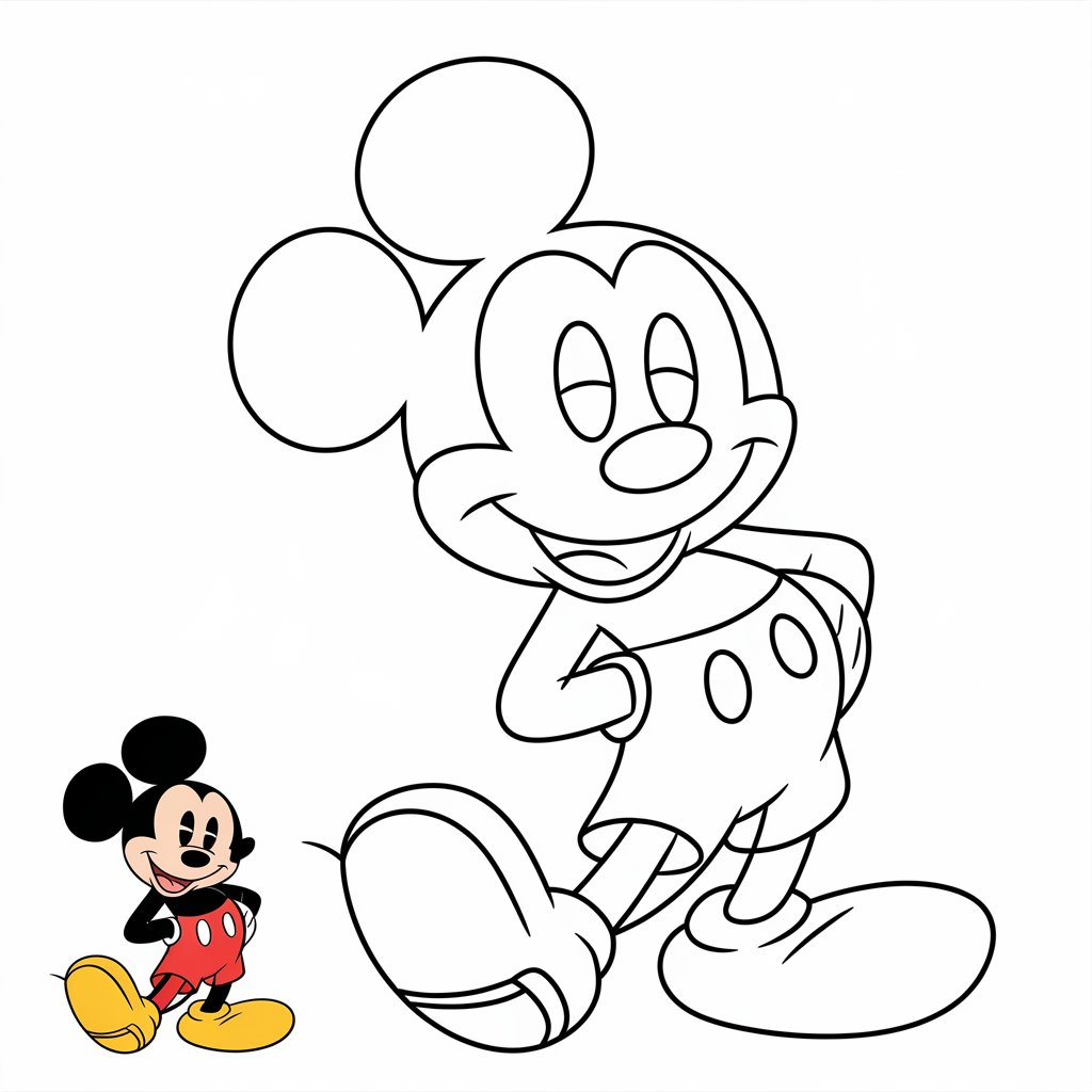 minnie e mickey para colorir