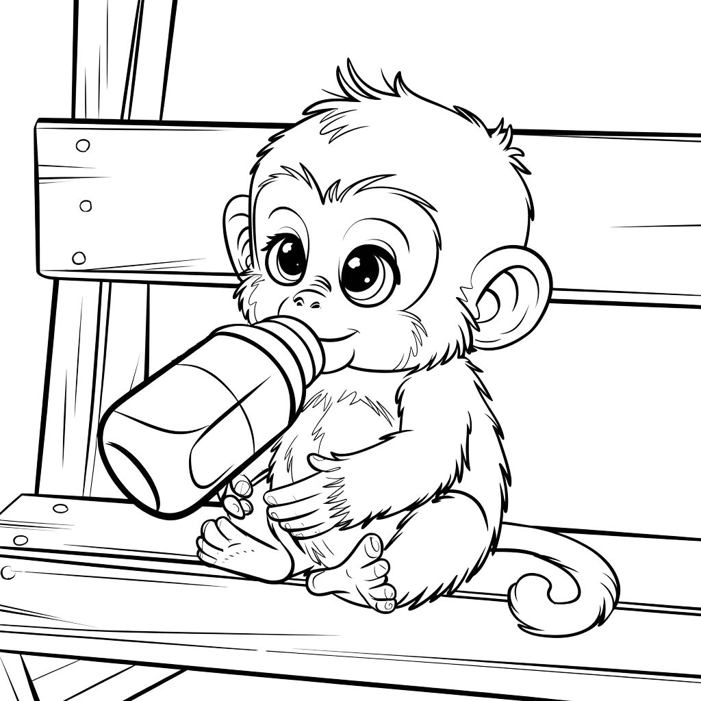 desenho de macaco para colorir