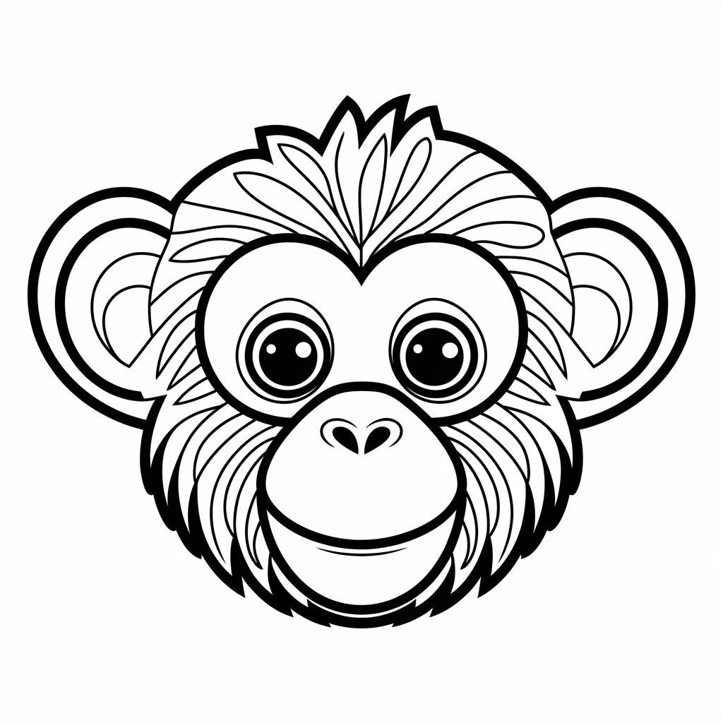 desenho de macacos para colorir
