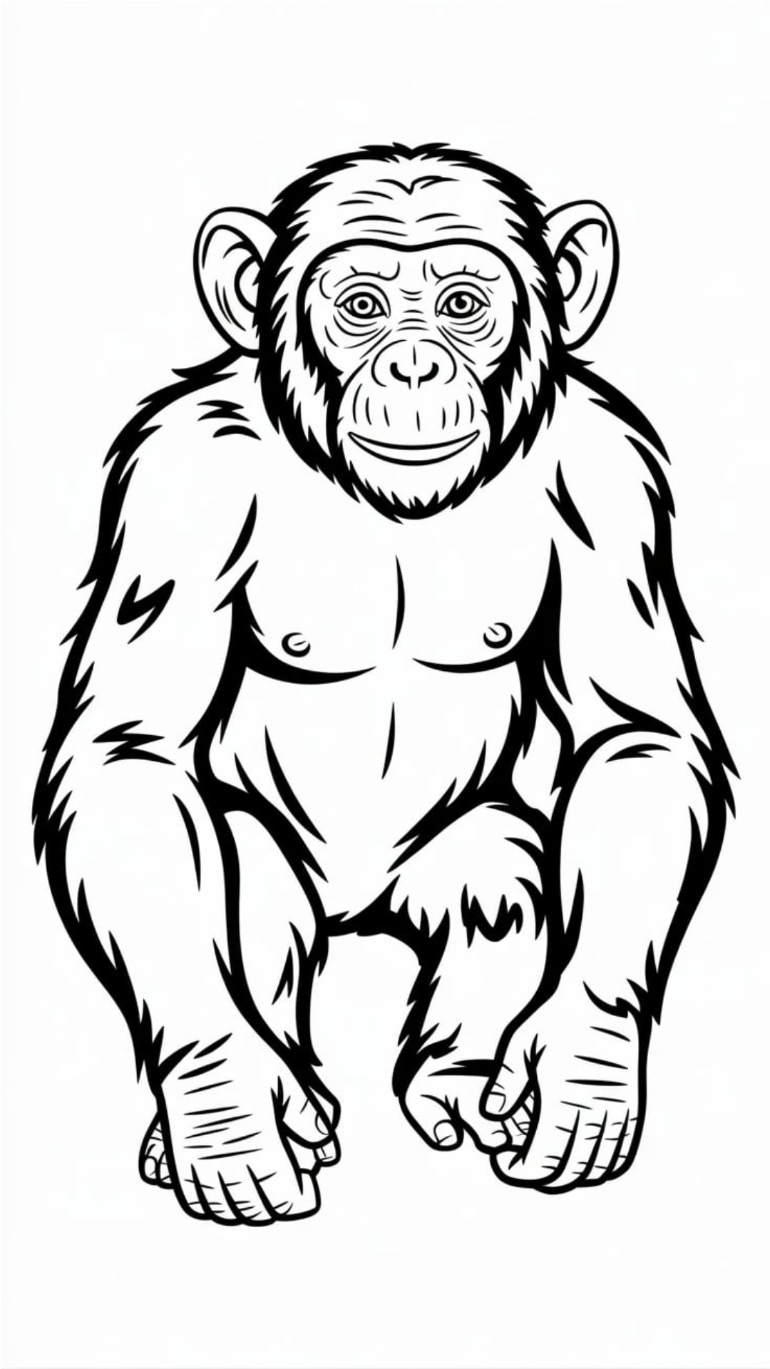desenho para colorir macaco