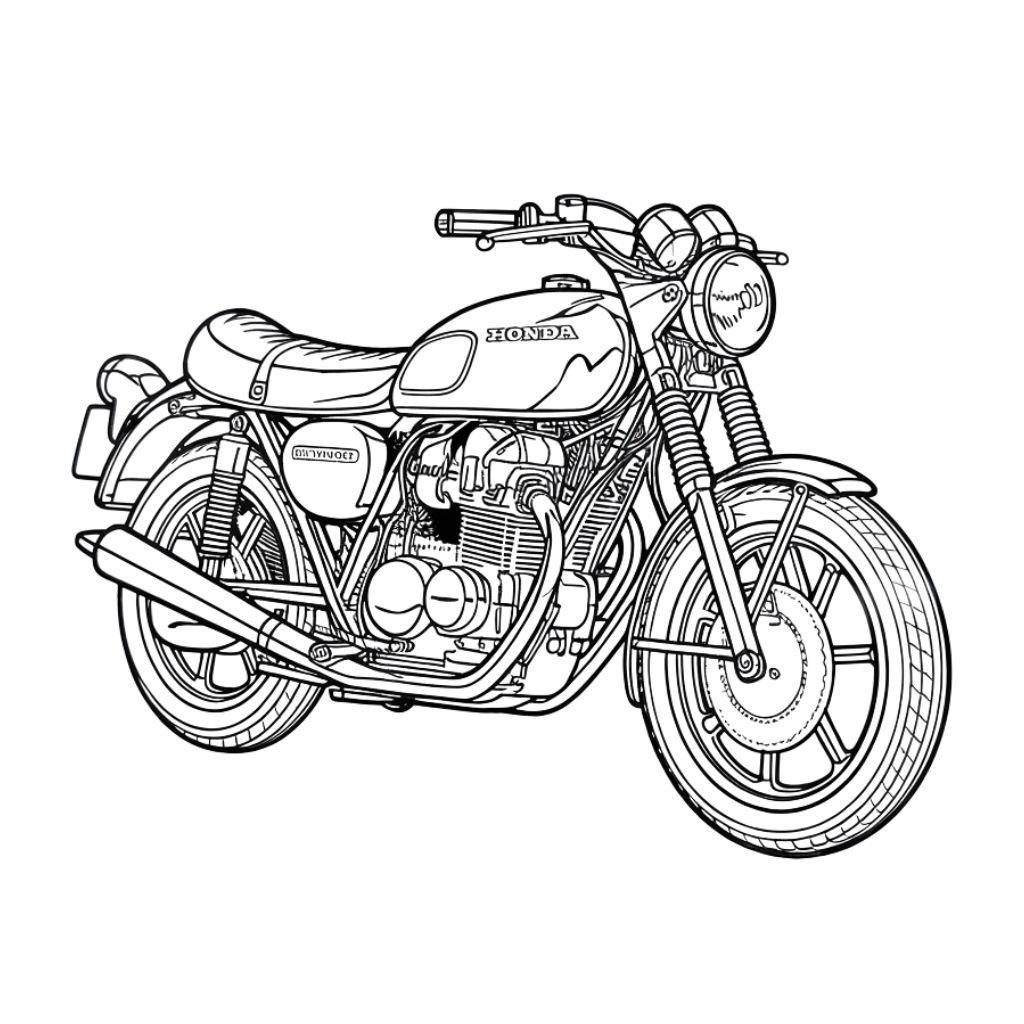 desenho para colorir de moto