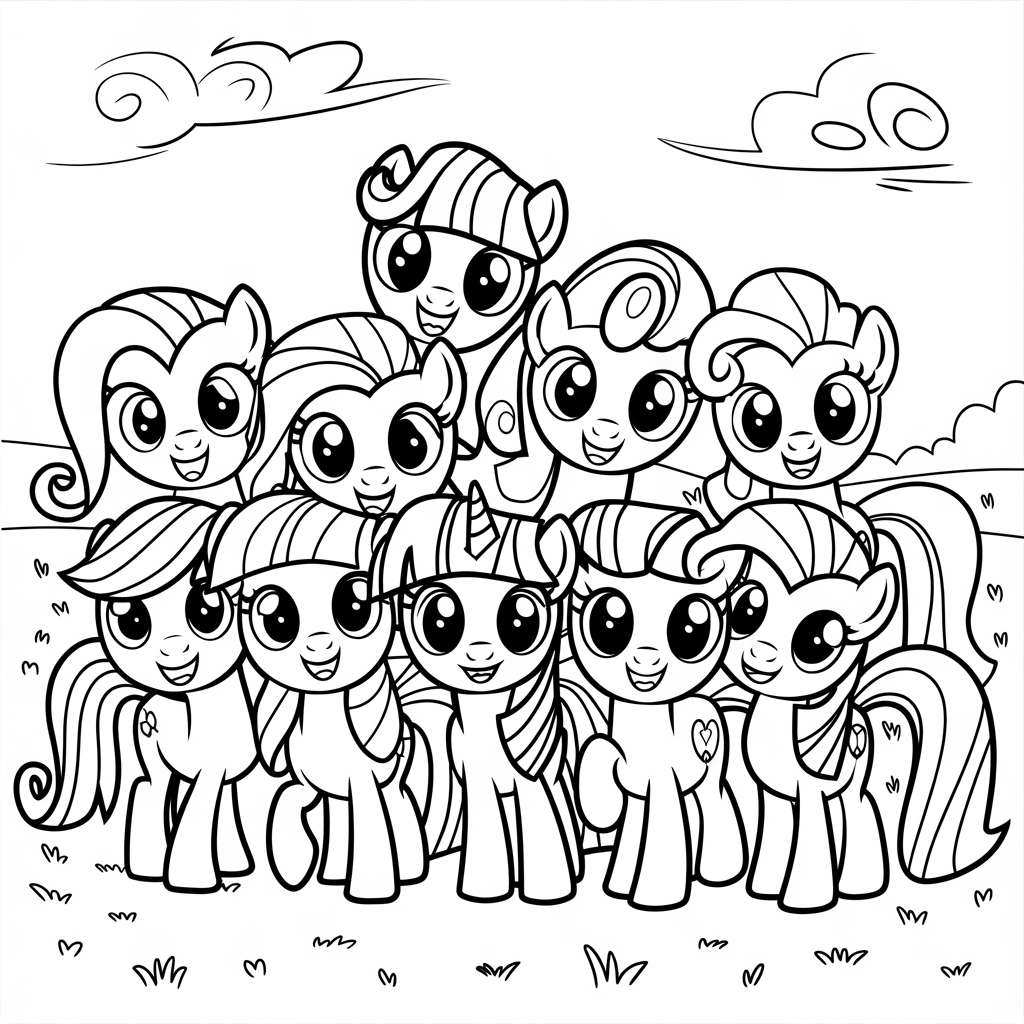 desenhos do my little pony para colorir