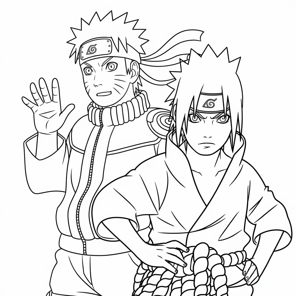 desenho para colorir do naruto