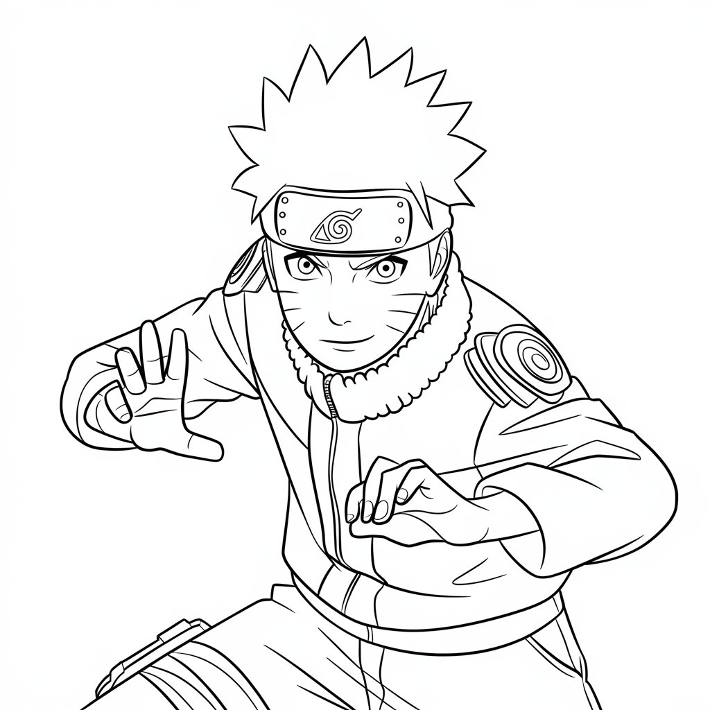 desenho naruto colorir