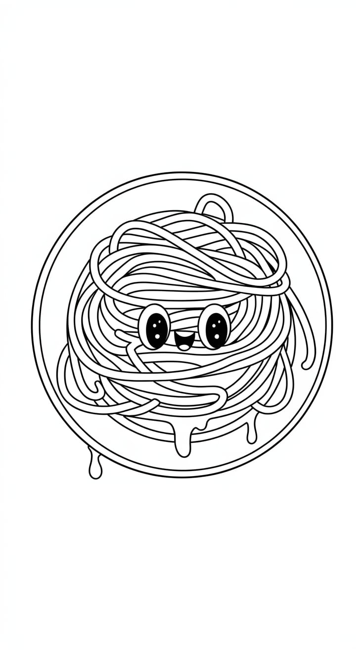 desenhos fofos para colorir comida