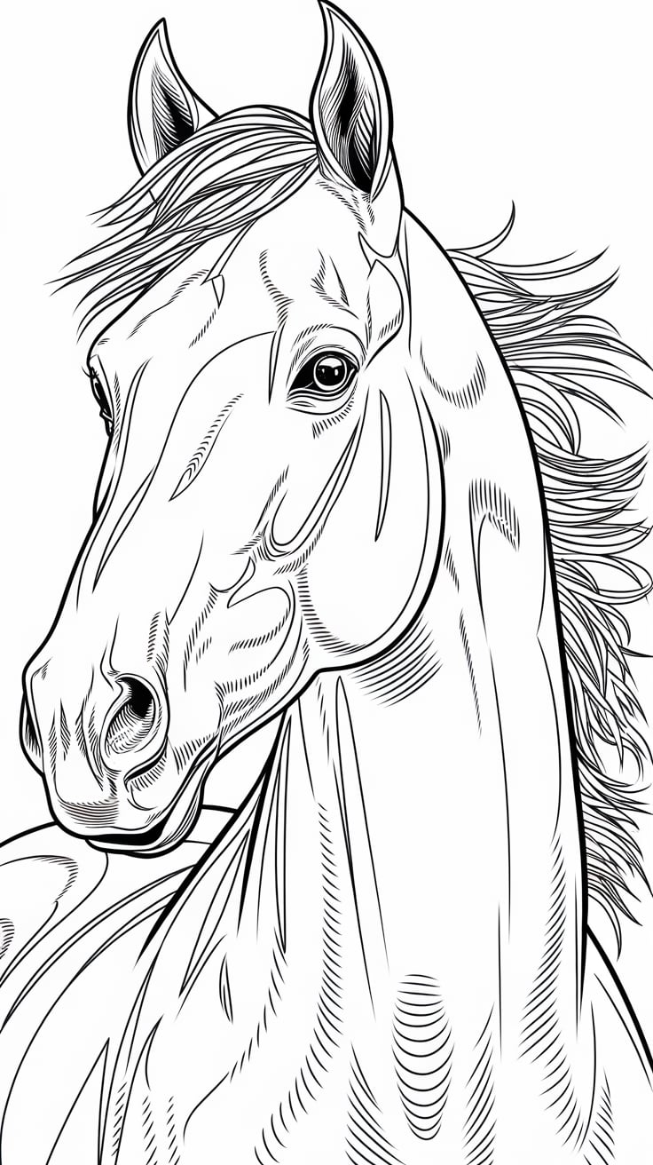 imagem de cavalo para colorir