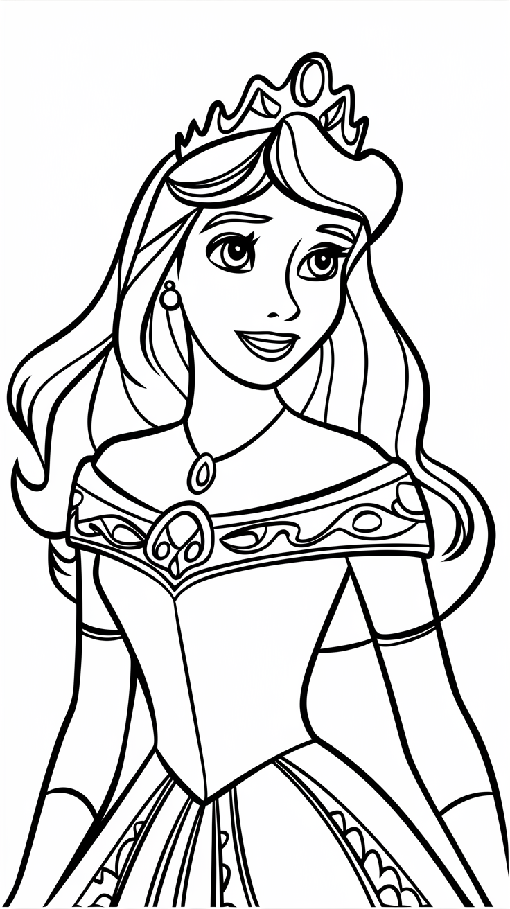 desenho para colorir princesas da disney