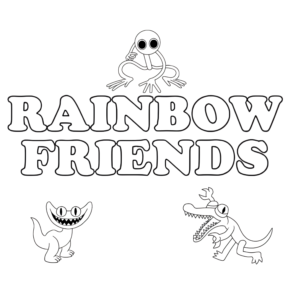 rainbow friends 2 para colorir