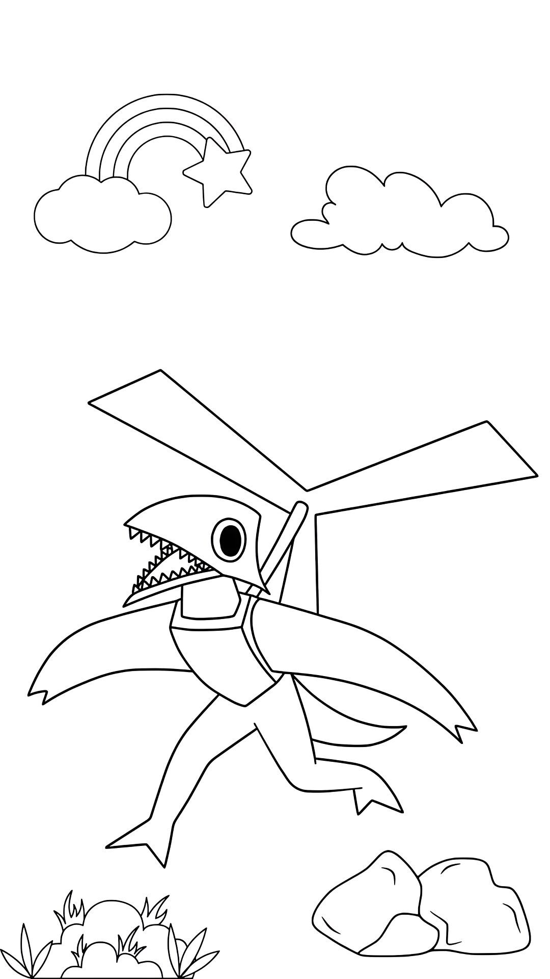 rainbow friends coloring pages