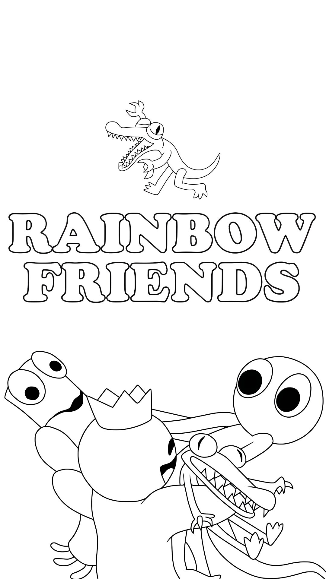 yellow rainbow friends para colorir