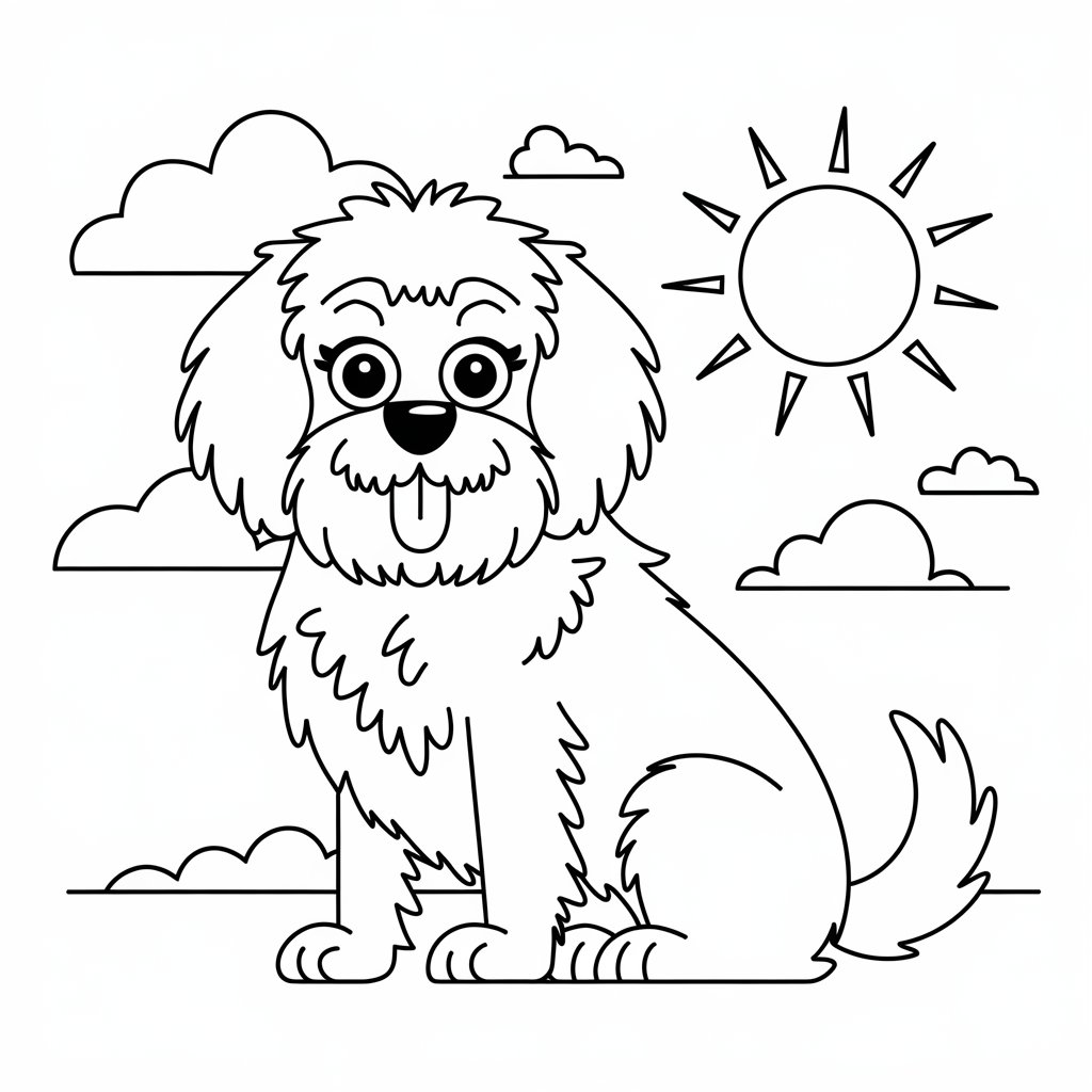 cachorro desenho para colorir