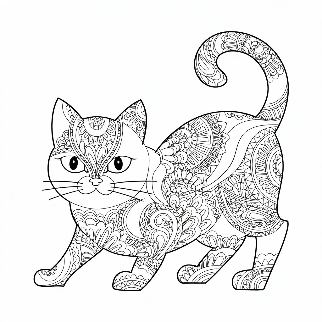 desenho de gato para colorir e imprimir