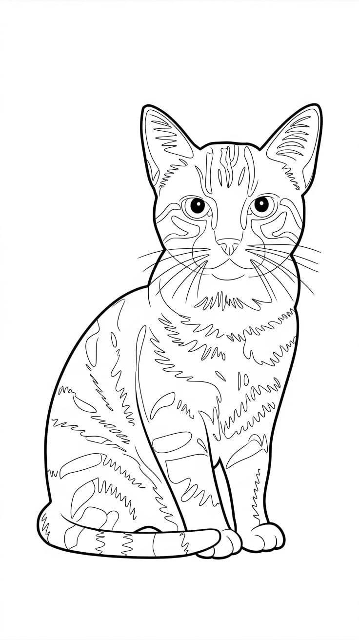 gato fofinho para colorir