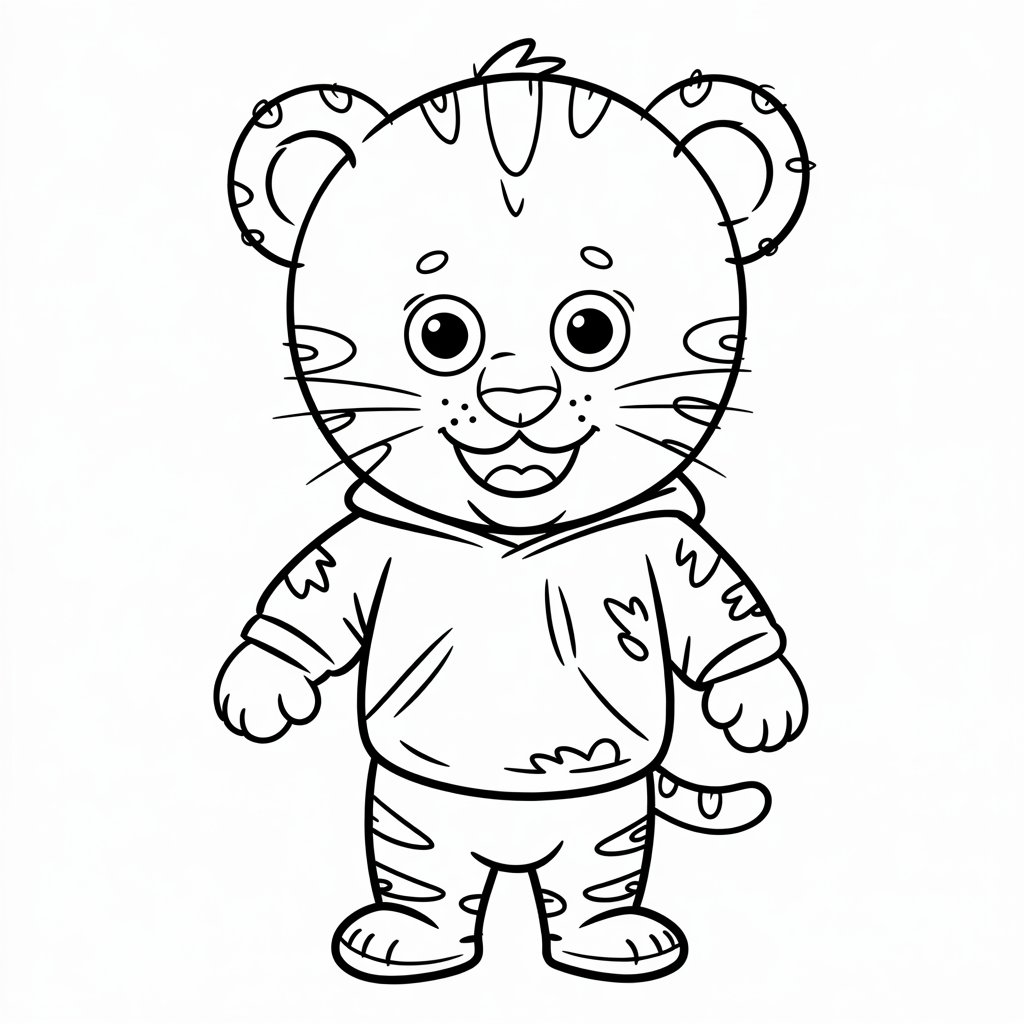 desenho do daniel tigre para colorir