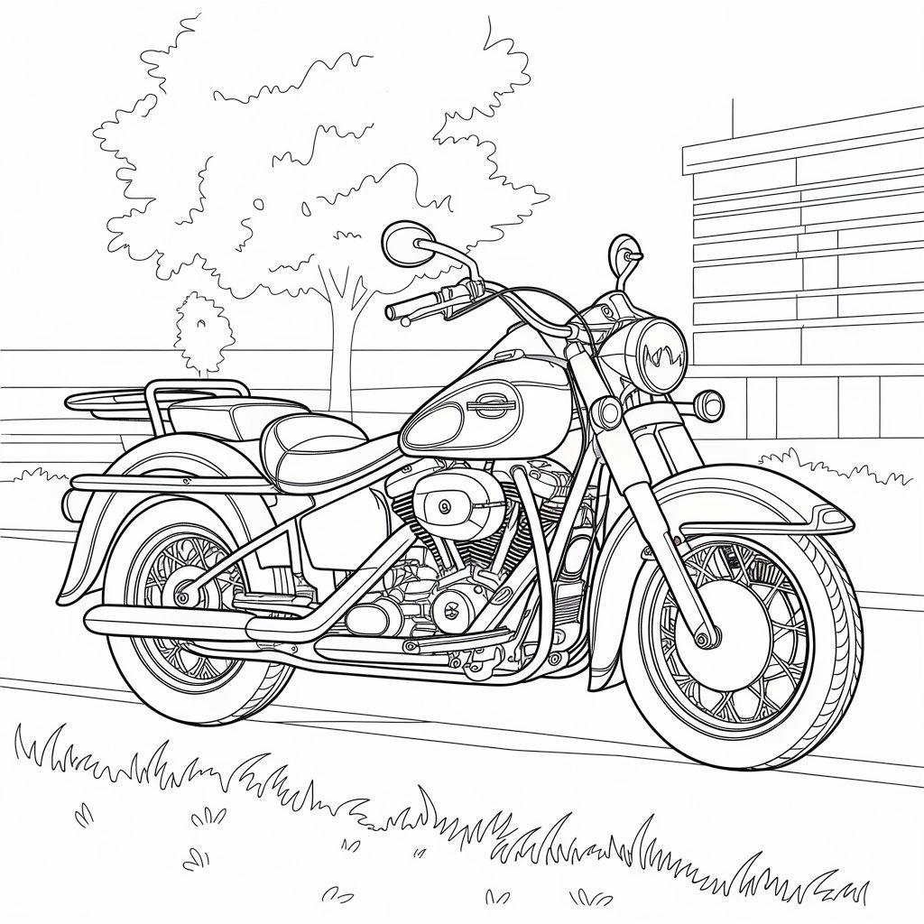 desenhos de motos para colorir e imprimir