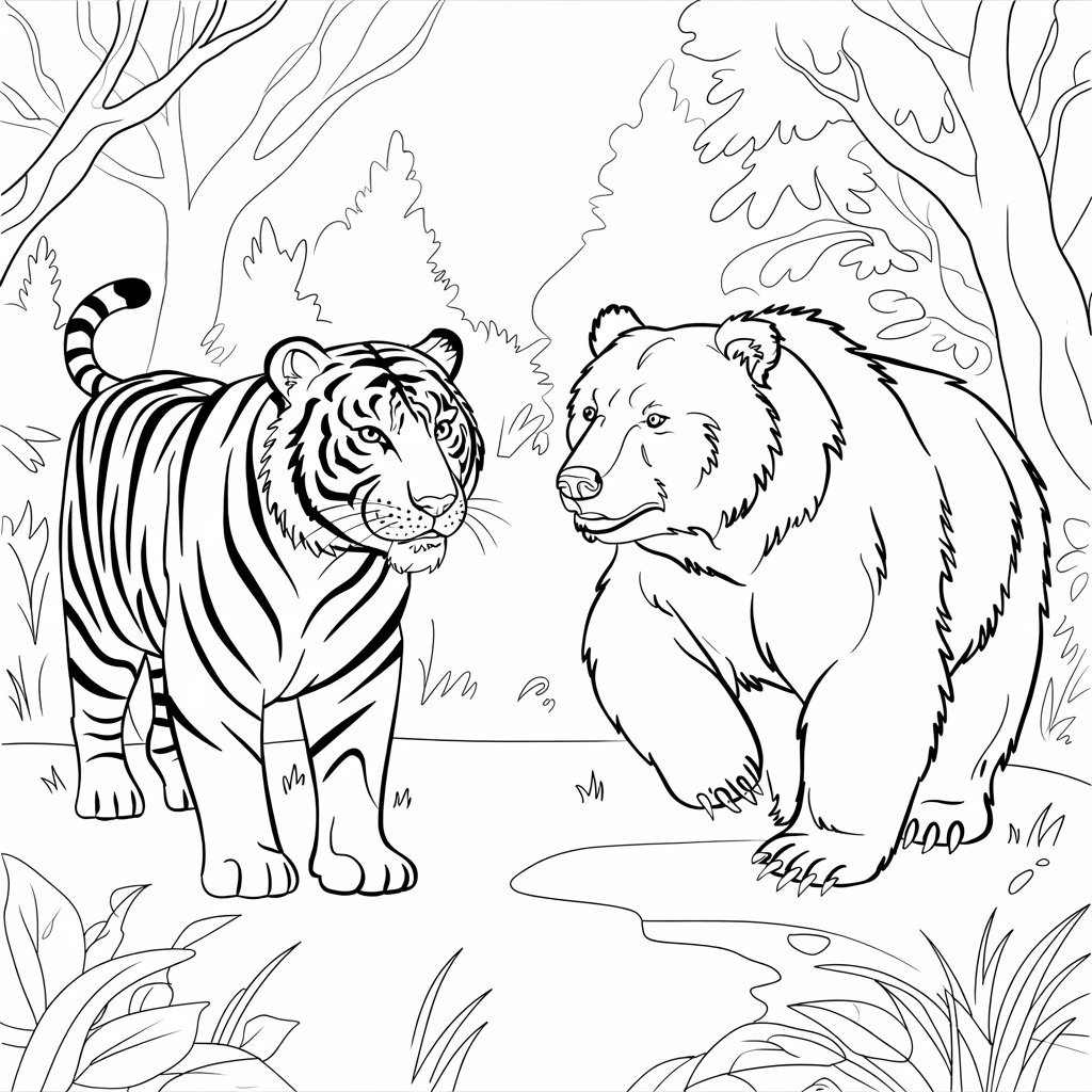 desenho tigre para colorir