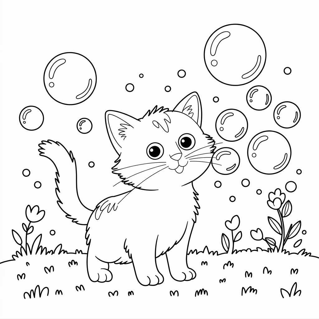 imagem de gato para colorir